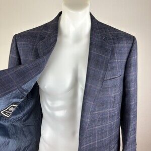 Battistoni Silk & Linen Sport Jacket US Size 44S